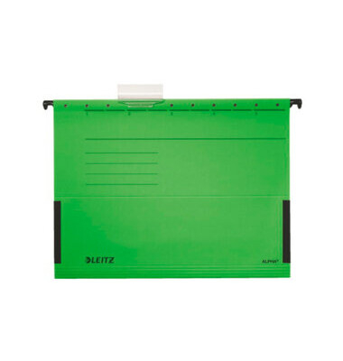 Hängetasche ALPHA®, mit Sichtreiter, seitlich Frösche, A4, grün