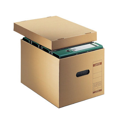 Archivbox, Wellpappe (RC), mit Deckel, A4, 34x45,5x27,5cm, braun