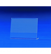 Tischaufsteller, L-Form, A7 quer, 10,5 x 3,8 x 7,7 cm, glasklar