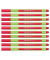 Fineliner-Set Line-Up, 191002, hellgr&uuml;n/rot (Schreibfarbe: rot), 0,4mm