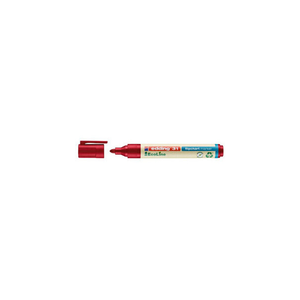 4004764947089 - Flipchartmarker EcoLine 31 Rsp 15 - 3 mm Schreibfarbe rot 4004764947089 Edding 4004764947089 - Flipchartmarker EcoLine 31 Rsp 15 - 3 mm Schreibfarbe rot 4004764947089 Edding