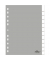 Kunststoffregister 6410-10 blanko A4 0,12mm graue Fenstertabe zum wechseln 12-teilig