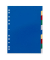 Kunststoffregister 6740-27 blanko A4 0,12mm farbige Taben 10-teilig