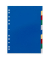 Kunststoffregister 6740 27, 10-teilig blanko, A4, 120µm, farbige Taben, 10-teilig