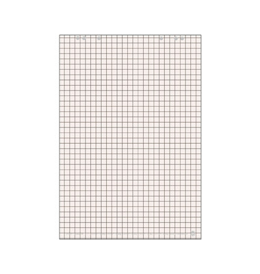 Landré Flipchartblock | 5 Blöcke, gerollt im Karton | kariert 25 mm