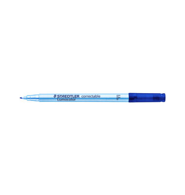 OH-Stift, Lumocolor correctable, 0,6 mm, Schreibfarbe: blau
