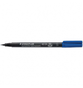 OH-Stift, Lumocolor 313, S, perm., Rsp., 0,4 mm, Schreibf.: blau