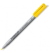 OH-Stift, Lumocolor 316, F, non-perm., Rsp., 0,6 mm, Schreibf.: gelb