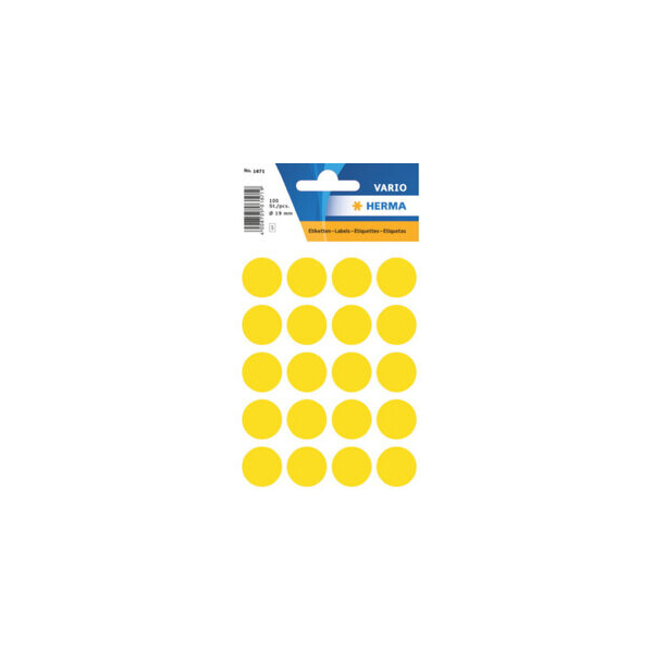 4008705702454 - Markierungspunkt sk Ø 19 mm gelb 4008705702454 HERMA 1871 10 4008705702454 - Markierungspunkt sk Ø 19 mm gelb 4008705702454 HERMA 1871 10