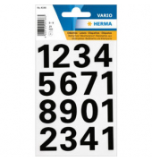 Etikett, 0-9, sk, Folie, Schrifth.: 25 mm, freigestellt, schwarz