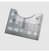 Prospekthalter, 1 Fach A5 quer  2 Fächer A6 hoch, grau, transparent