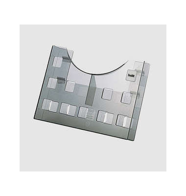 Prospekthalter, 1 Fach A5 quer / 2 Fächer A6 hoch, grau, transparent