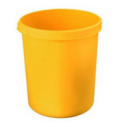 Papierkorb, PP, rund, 30 l, 375 x 410 mm, gelb