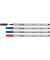 Fineliner 96, 943233, silber (Schreibfarbe: rot), 0,4mm