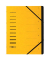 Ordnungsmappe A4 7-teilig gelb Aufdruck 1-7 auf dem Deckel mit Eck