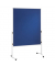 Moderationstafel Eco ECO-UMTKT-G, 120x150cm, Filz + Filz (beidseitig), pinnbar, klappbar, mit Rollen, blau + blau