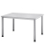 Schreibtisch, manuell höhenverstellbar, 68,5-81cm (H), 120x80cm (BxT), rechteckig, grau / silber