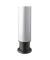 Schreibtisch, manuell höhenverstellbar, 68,5-81cm (H), 160x80cm (BxT), rechteckig, grau / silber