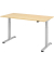Sitz-Steh-Schreibtisch, elektrisch höhenverstellbar, 71-120cm (H), 160x80cm (BxT), rechteckig, ahorn / silber