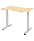 Sitz-Steh-Schreibtisch, elektrisch höhenverstellbar, 71-120cm (H), 120x80cm (BxT), rechteckig, ahorn / silber