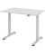 Sitz-Steh-Schreibtisch, elektrisch höhenverstellbar, 71-120cm (H), 120x80cm (BxT), rechteckig, grau / silber