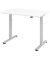 Sitz-Steh-Schreibtisch, elektrisch höhenverstellbar, 71-120cm (H), 120x80cm (BxT), rechteckig, weiß / silber