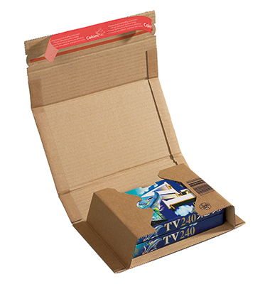 Buchverpackung Universal CP020.02 braun, für A5, innen 217x155x60mm, Kraftliner Wellpappe 1-wellig
