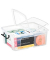 Aufbewahrungsbox Ablagebox HW673 2006730110, 24 Liter, mit Deckel, au&szlig;en 50x39,5x17,5cm, Kunststoff transparent