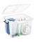 Aufbewahrungsbox Ablagebox HW674 2006740110, 40 Liter, mit Deckel, au&szlig;en 500x395x329mm, Kunststoff transparent