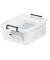 Aufbewahrungsbox Ablagebox HW695 2006950110, 20 Liter mit Deckel, für A4, außen 460x360x190mm, Kunststoff transparent