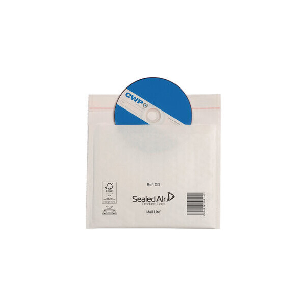 5024834101141 - Luftpolstertasche hk Typ CD 160 x 180 mm Papier weiß 5024834101141 Mail Lite 100 Stück 5024834101141 - Luftpolstertasche hk Typ CD 160 x 180 mm Papier weiß 5024834101141 Mail Lite 100 Stück