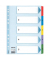 Kartonregister 100160, 1 bis 5, A4, 160 g/m², farbige Taben, 5-teilig