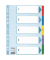 Kartonregister 100160, 1 bis 5, A4, 160 g/m², farbige Taben, 5-teilig