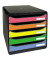 Schubladenbox Big-Box Plus 309798D schwarz/bunt 5 Schubladen geschlossen