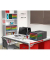 Schubladenbox Big-Box Plus Classic quer 308798D schwarz/bunt 5 Schubladen geschlossen