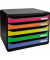 Schubladenbox Big-Box Plus Classic quer 308798D schwarz/bunt 5 Schubladen geschlossen
