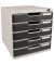 Exacompta Schubladenbox MODULO 331014D A4 5 Schübe sw +Schloss