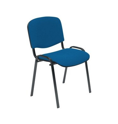 Besucherstuhl ISO blau Gestell schwarz
