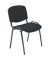 Besucherstuhl ISO Black Stoff schwarz Gestell schwarz