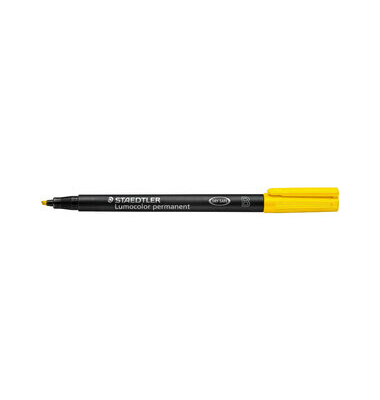 OH-Stift, Lumocolor 314, B, permanent, Ksp., 1 - 2,5 mm, Schreibfarbe: gelb