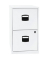 H&auml;ngeregistraturschrank PFA2-696 PFA 2, verkehrswei&szlig;, 2 Schubladen, 1-bahnig