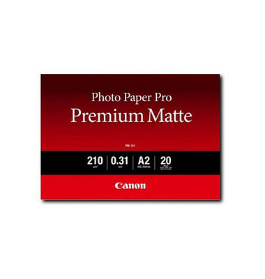 Fotopapier PM-101 Pro Premium Matte 8657B017, A2, f&uuml;r Inkjet, 210g wei&szlig; matt einseitig bedruckbar