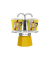 BIALETTI Mini Express Espressokocher gelb, 2 Tassen