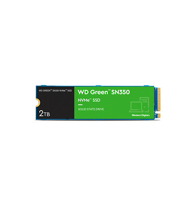 interne Festplatte Green SN350 WDS200T3G0C, grün/schwarz, M.2, 2 TB, SSD