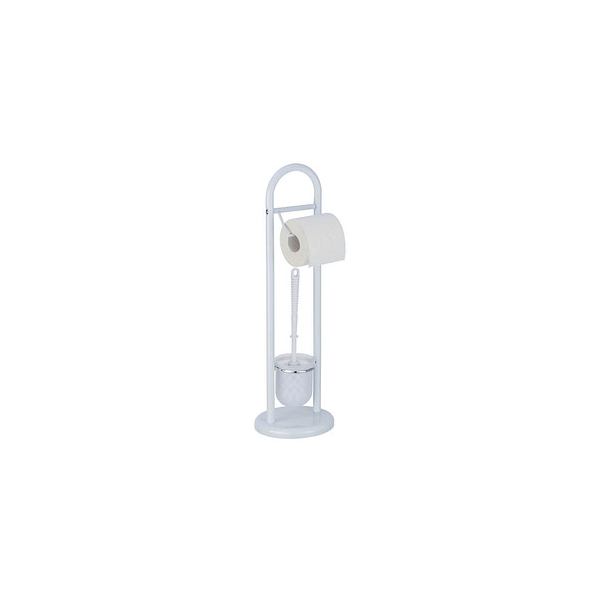 4008838170922 - Stand WC-Garnitur Siena Weiß Weiß Stahl weiß Polypropylen satiniert - weiß - Wenko 4008838170922 - Stand WC-Garnitur Siena Weiß Weiß Stahl weiß Polypropylen satiniert - weiß - Wenko
