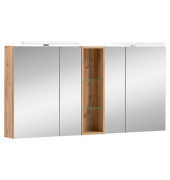 MÖBELPARTNER Spiegelschrank Duo eiche landhaus 140,0 x 16,0 x 75,0 cm