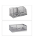 relaxdays Schreibtisch-Organizer silber Metall 6 Fächer 27,5 x 14,0 x 12,5 cm