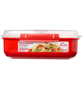 Mikrowellendose 7,8 cm hoch rot