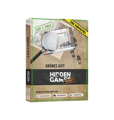 Hidden Games Tatort Krimispiel Fall 3 Grünes Gift Escape-Room Spiel