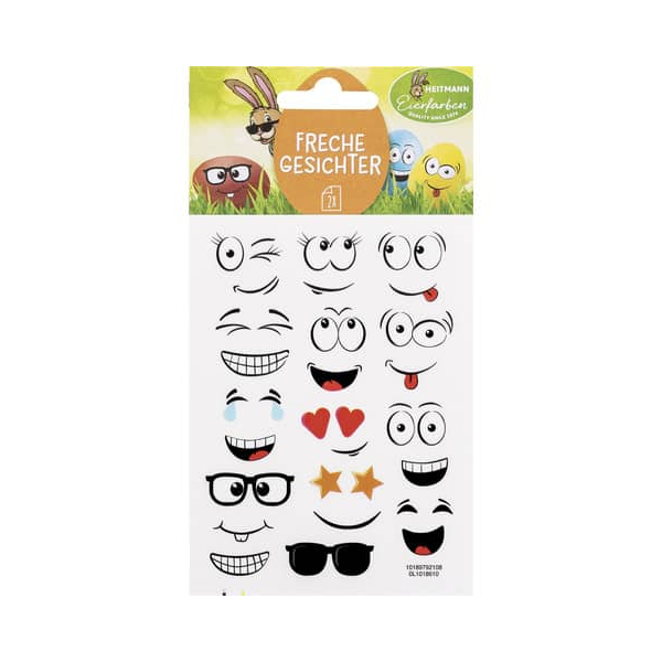 4062196186100 -  Oster Decorsticker Freche Gesichter sort 4062196186100 HEAD 1018610
